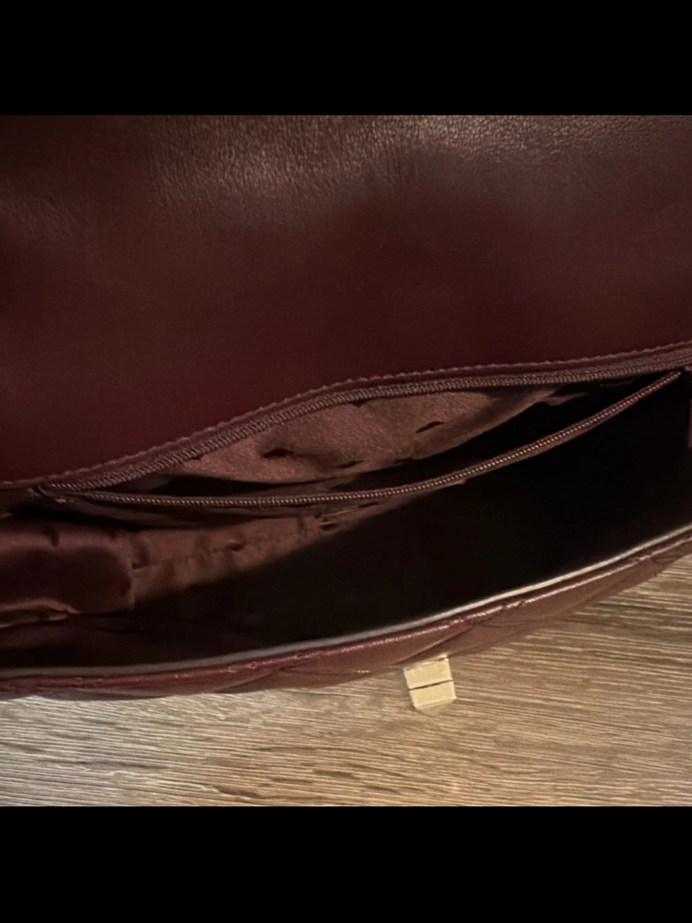 kate spade Natalia Quilted Burgundy Leather Shoulder Bag EUC Wallet match NWT - Picture 7 of 16
